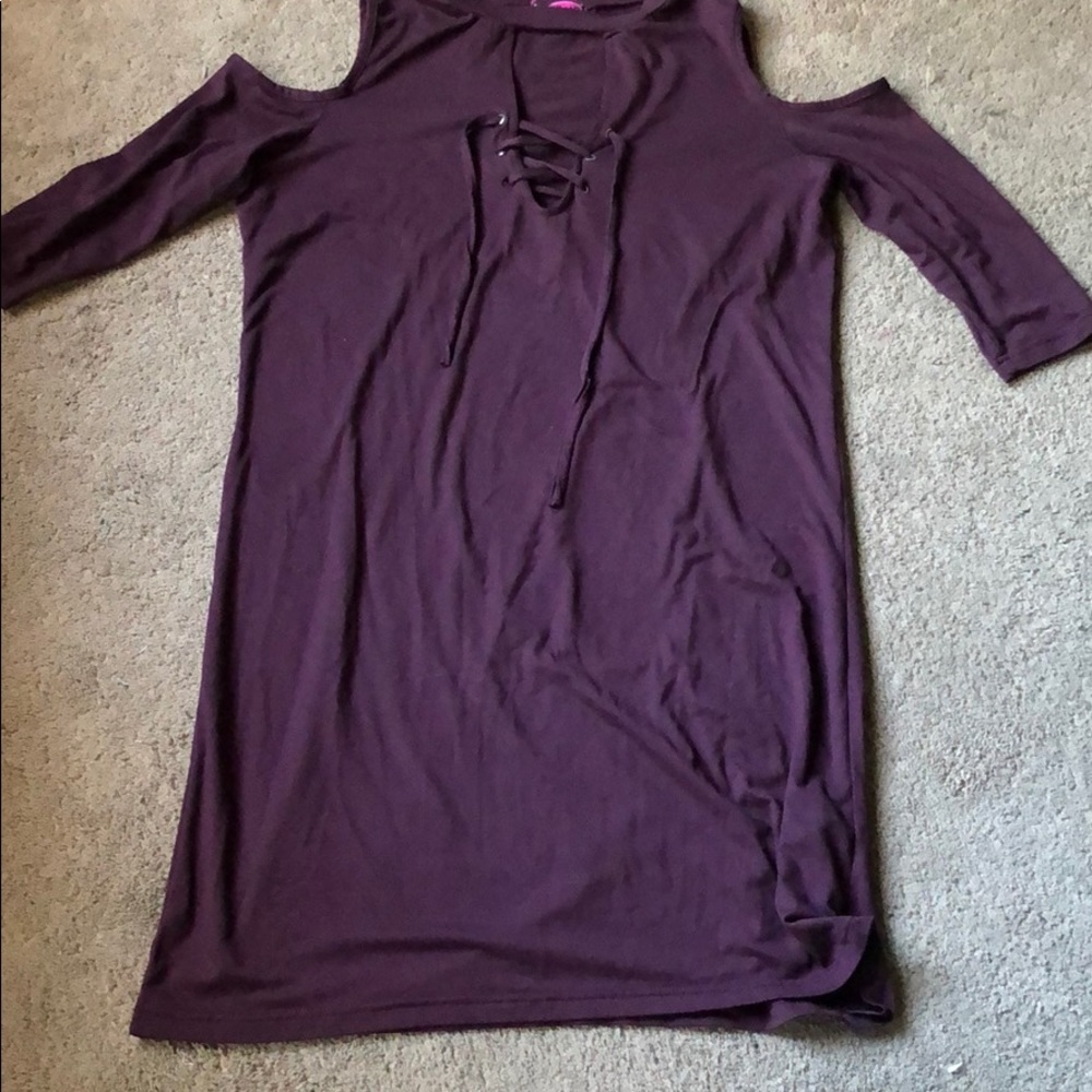 purple/deep burgundy dress
